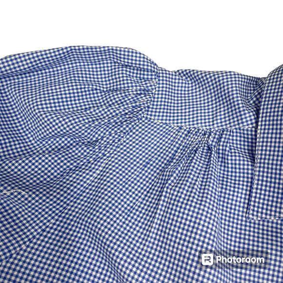 BRITT SISSECK Anna Bright Blue Check (Gingham) Button Down Shirt - Picture 7 of 10